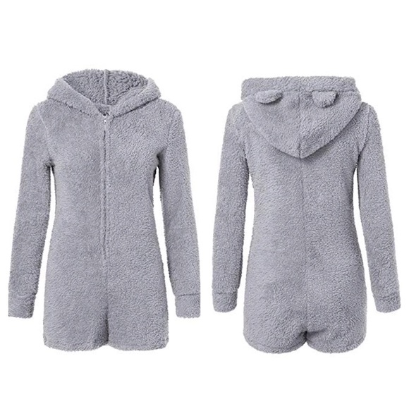 Sexy Animal Hoodie Sleep Jumpsuit with Ears - Picture 13 of 16